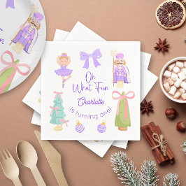 Guardanapo De Papel Que Diversão Quebra-Nozes Roxo Aniversário