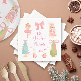 Guardanapo De Papel Que Diversão Rosa Quebra-Nozes Aniversário