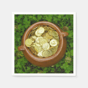 Guardanapo De Papel Que Dourado com Shamrocks! Napkins