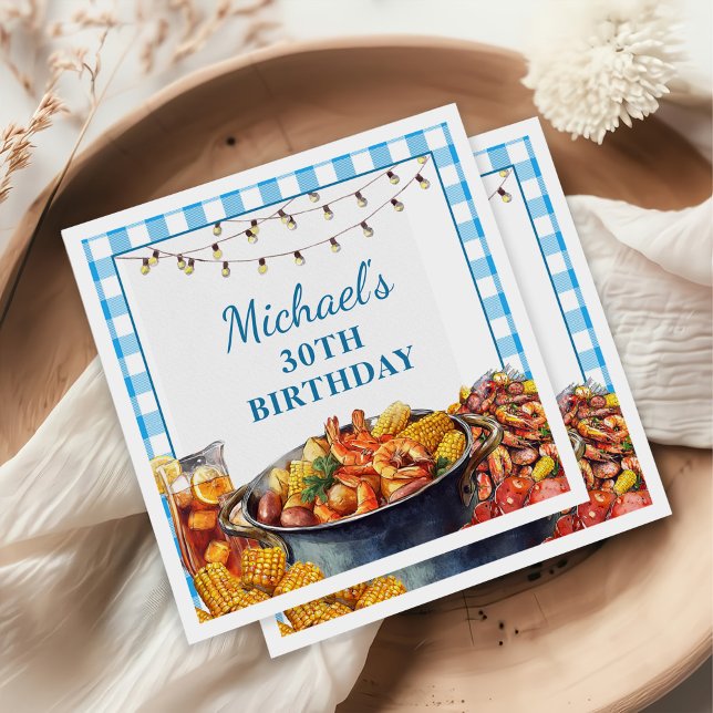 Guardanapo De Papel Que Os Bons Tempos Fervam Frutos Do Mar Aniversári (Criador carregado)