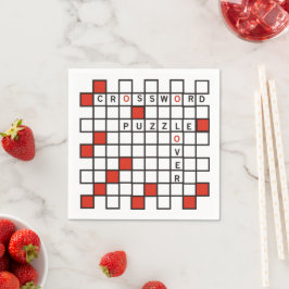 Guardanapo De Papel Quebra-cabeça de Palavra Cruzada