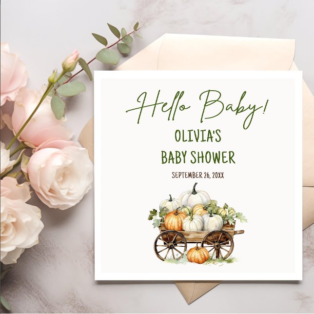 Guardanapo De Papel Queda Abóbora Sexo Chá de fraldas Neutro (Criador carregado)