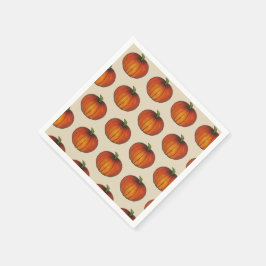 Guardanapo De Papel Queda de Ação de Graças da Orange Harvest Pumpkin