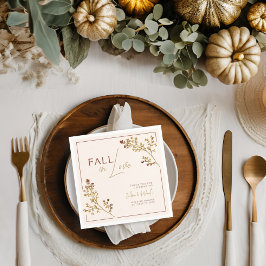 Guardanapo De Papel Queda Neutra Folhas de Outono Encontro Casamento C