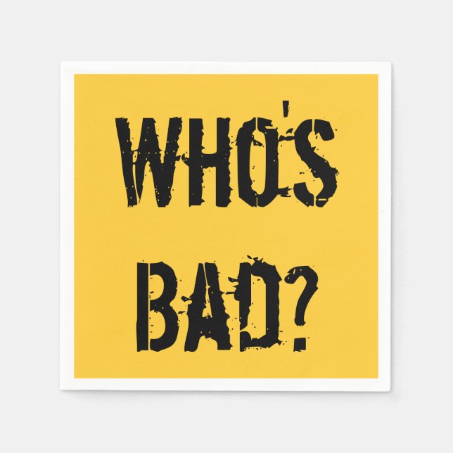 Guardanapo De Papel Quem é Mau? Cocktail Napkin (Frente)