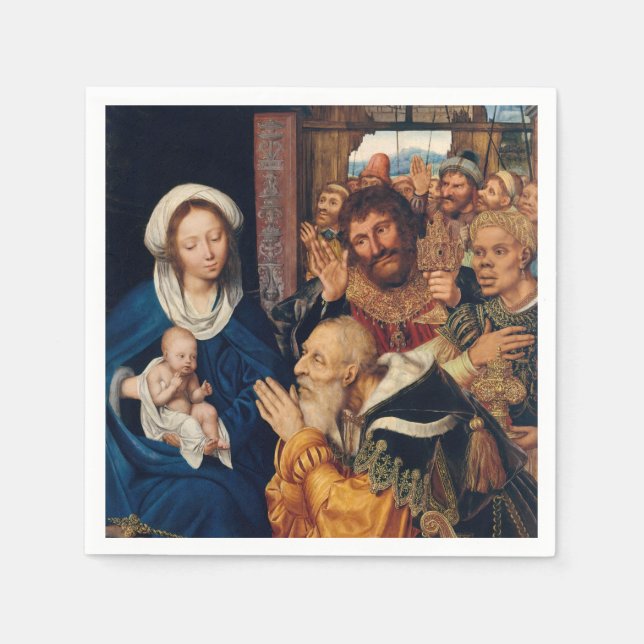 Guardanapo De Papel Quentin Matsys - A Adoração do Magi (Frente)
