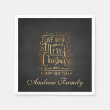 Queremos Um Feliz Natal personalizado Napkin