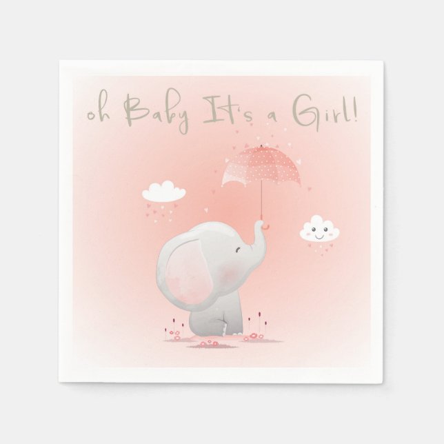 Guardanapo De Papel Querida! É uma garota! (Frente)