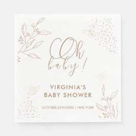 Guardanapo De Papel Querida Elegante Dourada deixa Chá de fraldas de b