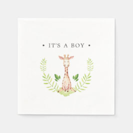 Guardanapo De Papel Querida Girafa Personalizada É um Menino