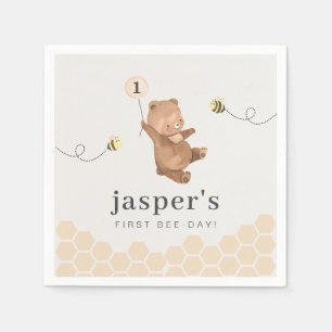 Guardanapo De Papel Querida Ursa Primeiro Dia da Abelha