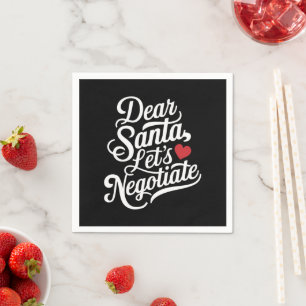 Guardanapo De Papel Querido Papai Noel Vamos Negociar Presente de Nata