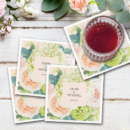 Guardanapo De Papel Quic Watercolor Florals Esbranquiçadas Rosa