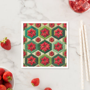 Guardanapo De Papel Quilôgonos de Quilômetros Poinsettia Découpage Nap