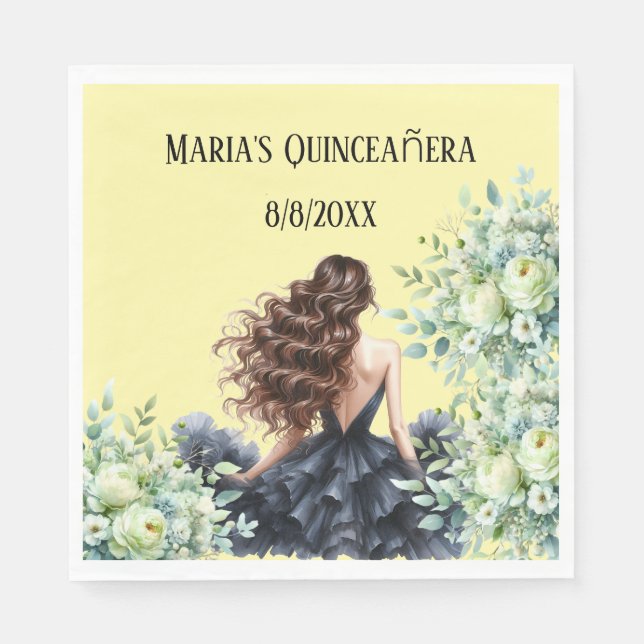 Guardanapo De Papel Quinceañera, comemoração de 15 (Frente)