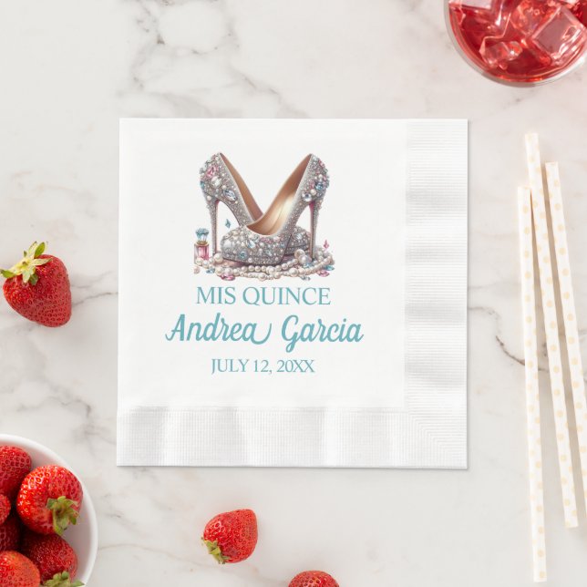 Guardanapo De Papel Quinceanera High Heels (Insitu)