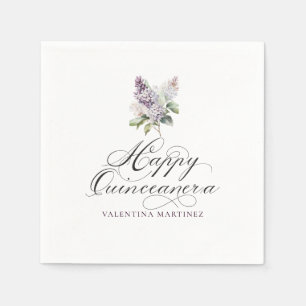 Guardanapo De Papel Quinceanera Purple Lilac-Primavera Cocktail