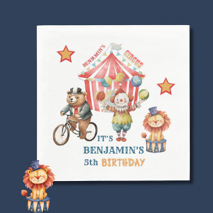Guardanapo De Papel Quinto Aniversário do Grande Circo
