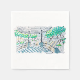 Guardanapo De Papel Quiosque em Xadrez Vista para o Parque