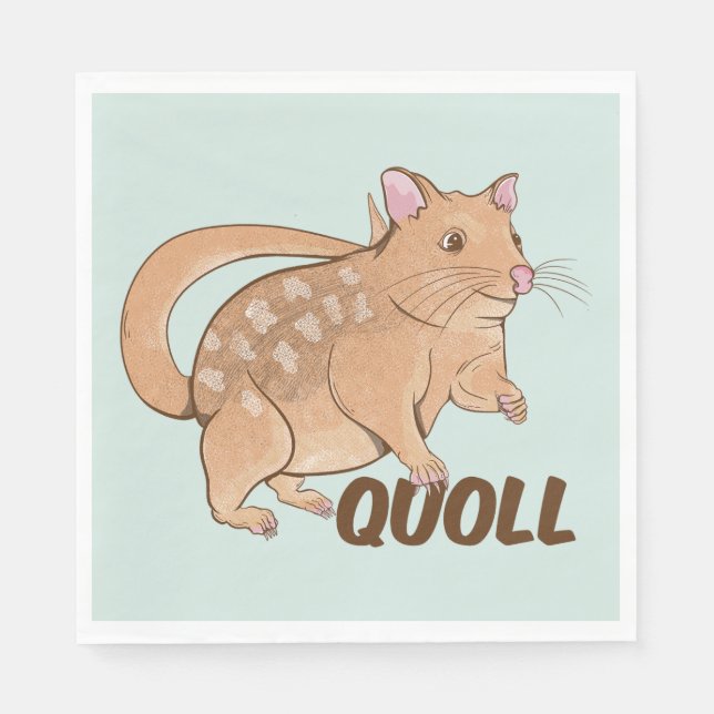 Guardanapo De Papel Quoll Marsupial Australiano (Frente)