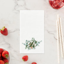 R Monograma Toalhas Convidadas Botânicas