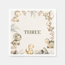 Guardanapo De Papel Raaring Boho Dinossaur Theme Aniversário