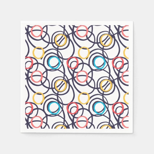 Guardanapo De Papel Rabiscos Funky Garatuja  (Frente)