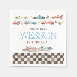 Guardanapo De Papel Race Car Birthday Napkins