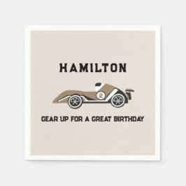 Guardanapo De Papel Race Car Dois Aniversário de Esportes Rápidos