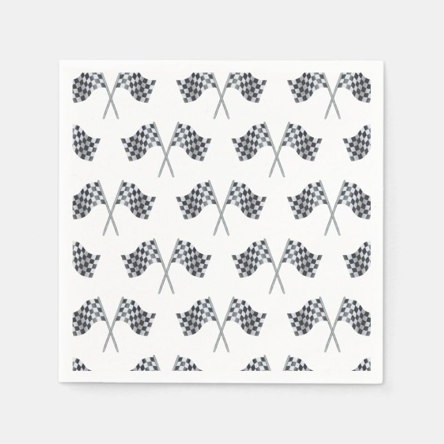 Guardanapo De Papel Race Flag Chá de fraldas Napkin (Frente)