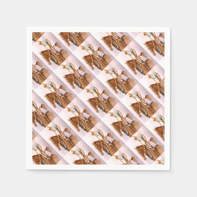 Guardanapo De Papel RaceHorse e Jockey (Frente)