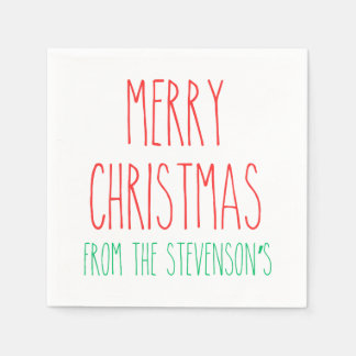Guardanapo De Papel RAE DUNN inspirou o Feliz Natal personalizado