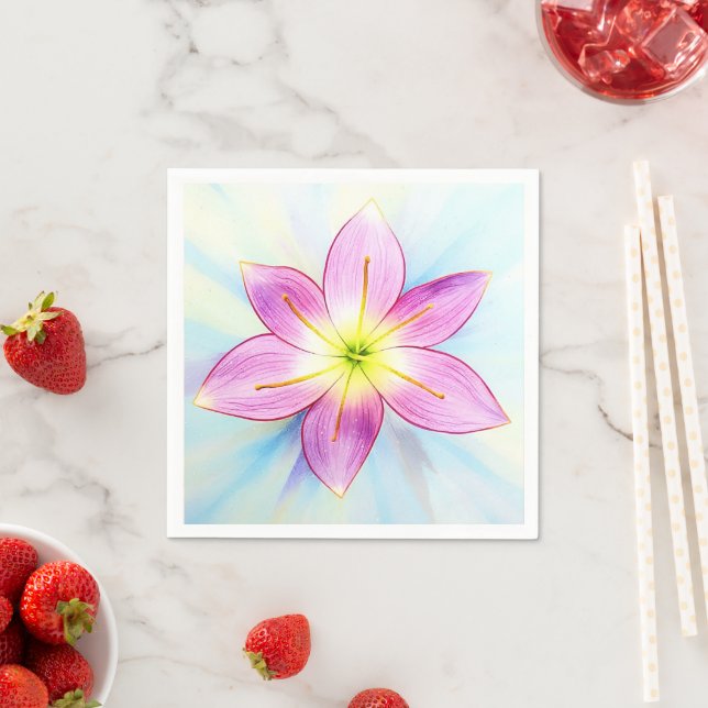 Guardanapo De Papel Rain Lily napkins (Insitu)