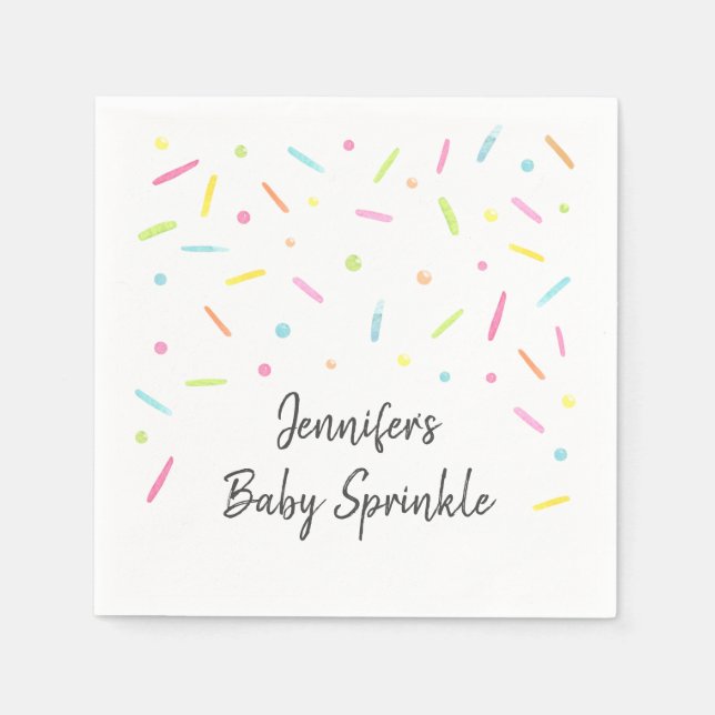 Guardanapo De Papel Rainbow Baby Sprinkle (Frente)