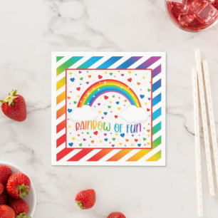 Guardanapo De Papel Rainbow Birthday Napkin