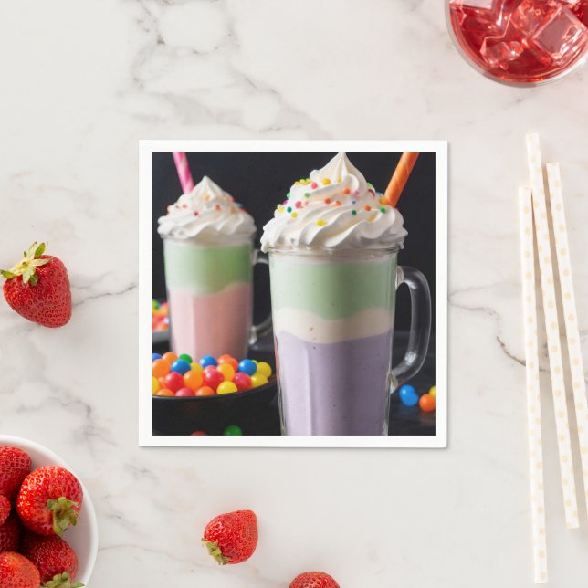 Guardanapo De Papel Rainbow Delight Milkshakes (Insitu)