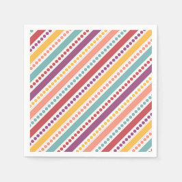 Guardanapo De Papel Rainbow Does & Stripes Girl Aniversário