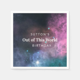 Guardanapo De Papel Rainbow Galaxy Birthday