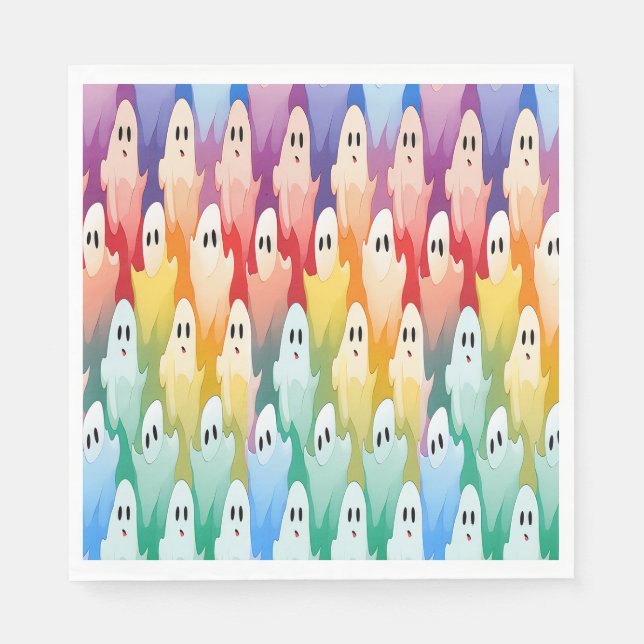 Guardanapo De Papel Rainbow Ghosts (Frente)