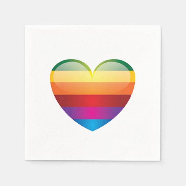 Guardanapo De Papel Rainbow Heart (Frente)
