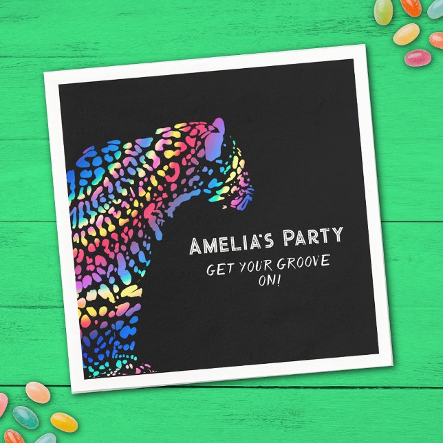 Guardanapo De Papel Rainbow Jaguar Partido Personalizado (Criador carregado)