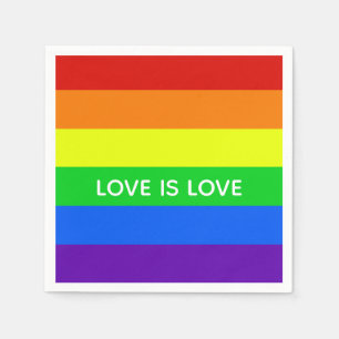 Guardanapo De Papel Rainbow Love é Love Coloride LGBTQ Orgulho gay
