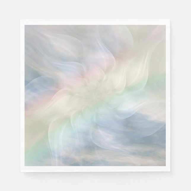Guardanapo De Papel Rainbow Pastel floral Mandala design (Frente)
