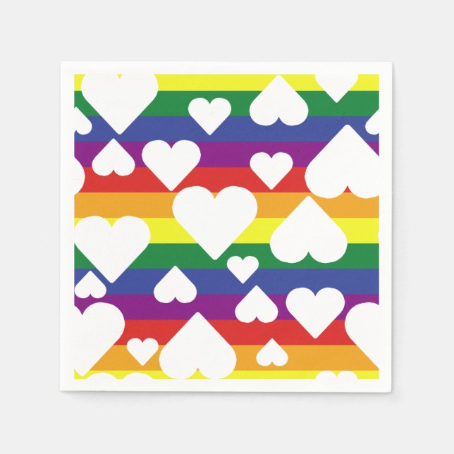 Guardanapo De Papel Rainbow Pride Napkins (Frente)