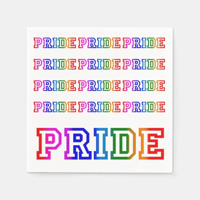 Guardanapo De Papel Rainbow PRIDE Paper Coctail Party Napkins (Frente)