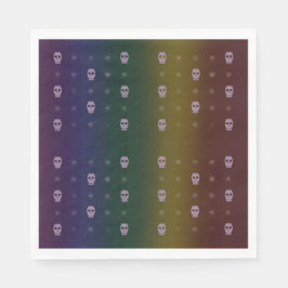 Guardanapo De Papel Rainbow Skulls Napkins