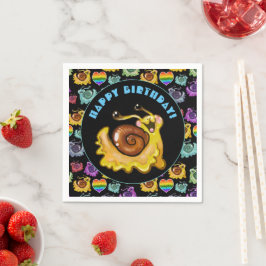 Guardanapo De Papel Rainbow Snails