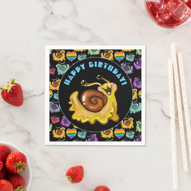 Guardanapo De Papel Rainbow Snails (Insitu)