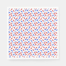 Guardanapo De Papel Rainbow Sprinkles Red White Blue Bandeira American