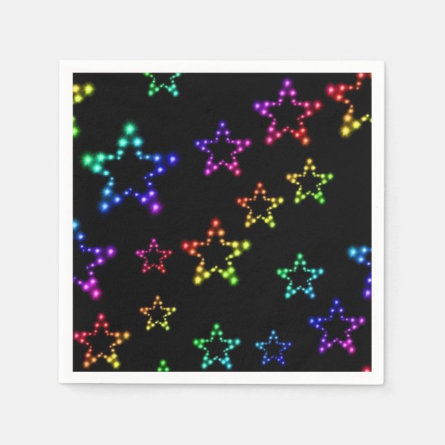 Guardanapo De Papel Rainbow Stars Pattern Napkins (Frente)